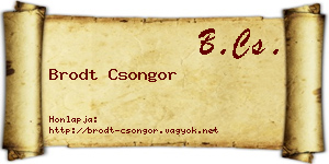 Brodt Csongor névjegykártya